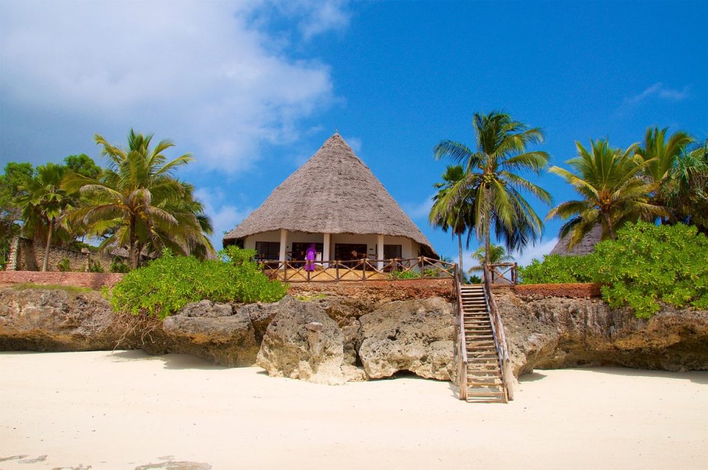zanzibar, beach, nature, hotel, palm trees
